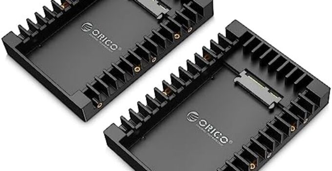 [2Packs] ORICO 2.5 SSD SATA to 3.5 Hard Drive Adapter Internal Drive Bay Converter Mounting Bracket Caddy Tray for 7 / 9.5 / 12.5mm 2.5 inch HDD / SSD with SATA III Interface(1125SS-2)