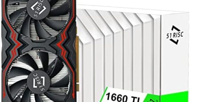 51RISC GeForce GTX 1660 Ti Graphics Card, 6GB GDDR6 192bit Video Card for Gaming GPU PCIe 3.0 x16 DP HDMI DVI 1080P 2K Game PC Card 1660ti 4K 8K Display (GTX 1660 Ti – Red)