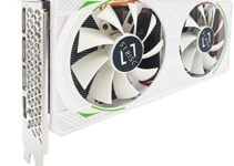 51RISC RTX 3070 Graphics Card, 8GB GDDR6 White Edition PCIe 4.0 256-bit HDMI 2.1 DisplayPort 1.4a Dual Fan Cooling Protective Backplate (RTX 3070 8GB)