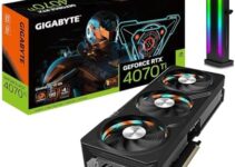 AAAwave GIGABYTE GeForce RTX 4070 Ti Gaming OC V2 12G Gaming Graphics Card w/A-RGB GPU Bracket (Black)