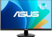 ASUS 24” (23.8-inch viewable) 1080P Eye Care Monitor (VA24DQF) – IPS, Full HD, Frameless, 100Hz, 1ms, Adaptive-Sync, for Working and Gaming, Low Blue Light, Flicker Free, DisplayPort, 3 Year Warranty