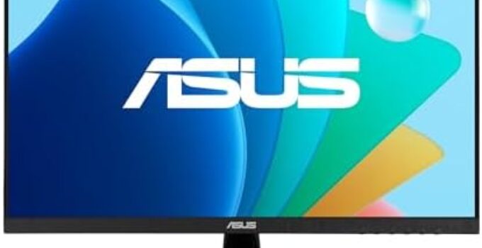 ASUS 24” (23.8-inch viewable) 1080P Eye Care Monitor (VA24DQF) – IPS, Full HD, Frameless, 100Hz, 1ms, Adaptive-Sync, for Working and Gaming, Low Blue Light, Flicker Free, DisplayPort, 3 Year Warranty