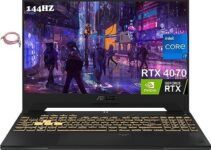 Asus TUF F15 (2023) Gaming Laptop, 15.6/in FHD 144Hz FHD IPS-Type Display, NVIDIA GeForce RTX 4070, Intel Core i7-12700H, 32GB DDR4, 1TB PCIe SSD,Wi-Fi 6, Windows 11 Home, Backlit Keyboard, Gray/OLY