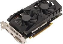 BROLEO R9 370 4G Graphics Card, 860MHz Core Frequency 256Bit Gaming Graphics Card Efficient for Desktop Computer