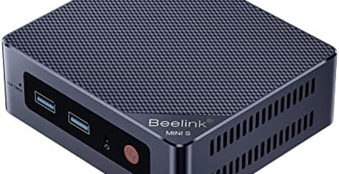 Beelink Mini S12 Mini Pc Computers,with Intel 12th Gen 4-Cores 3.4Ghz N95, 8GB DDR4 RAM 256GB SSD, Dual HDMI 4K 60Hz/Gigabit Ethernet/WiFi 5/BT,Support 2.5 inch HDD