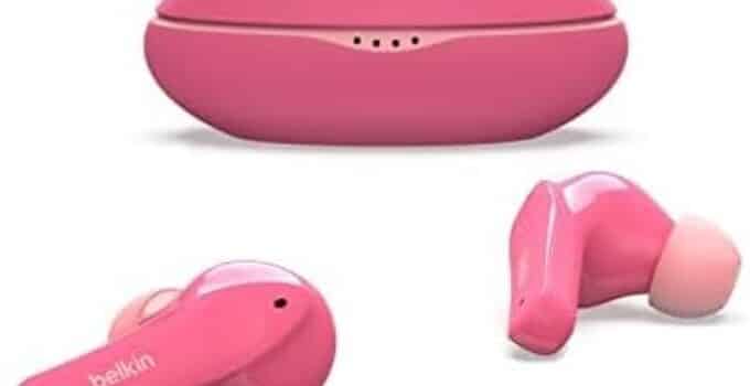 Belkin Soundform Nano – Wireless Bluetooth Earbuds for Kids with Built in Microphone – for iPhone, iPad, Galaxy & More – Pink