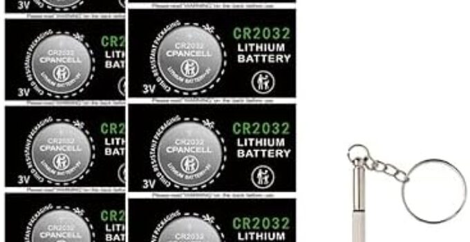 CPANCELL CR2032 Battery 3 Volt Lithium Batteries 2032 Button Battery (10 Pack)