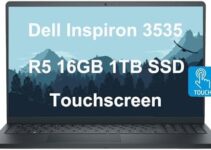 Dell Inspiron 15 15.6″ Laptop (FHD Touchscreen, AMD Ryzen 5 7530U, 16GB RAM, 1TB PCIe SSD, (6-Core Beat i7-1165G7) ) Numeric Keypad, Webcam, 2023 Inspiron 3000 3535, Win 11 Home, Carbon Black