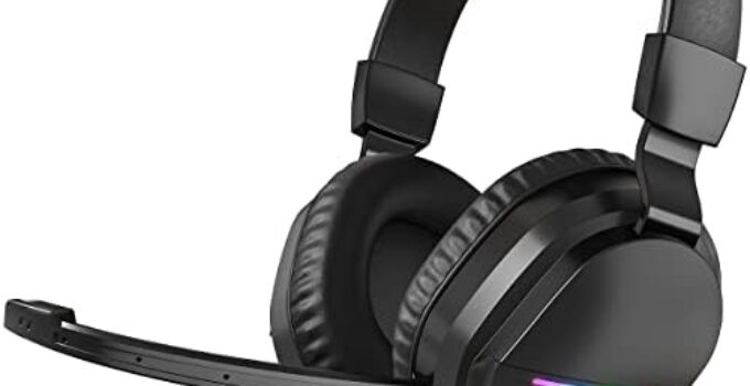ELCTHUNDER Gaming Headset for Xbox One, PS5, PS4, PC Kids Headphones for School Over-Ear Wired Headphones with Microphone Gaming Headphones with RGB Light