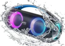 Gemini Sound GGO-230L 50W Bluetooth Speaker Boombox: Portable Wireless IPX5 Waterproof Speaker with FM Radio, LED Party Lighting, Power Bank, and Long-Lasting Rechargeable Battery