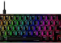 HyperX Alloy Origins 65 – Mechanical Gaming Keyboard – Compact 65% Form Factor – Tactile Aqua Switch – Double Shot PBT Keycaps – RGB LED Backlit – NGENUITY Software Compatible (Renewed)