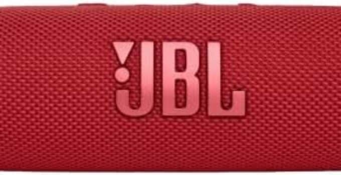 JBL Flip 6 – Portable Bluetooth Speaker, powerful sound and deep bass, IPX7 waterproof, 12 hours of playtime, JBL PartyBoost for multiple speaker pairing, for home, outdoor and travel (Red)