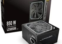 LC-POWER Gaming PSU 850W Gold (850 Watt, ATX 3.0 Compatible, Fully Modular PC Power Supply, 80+ Gold, 120mm Fan, PCB Coating, 3 Year Warranty)