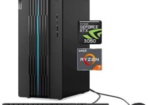 Lenovo 2023 IdeaCentre 5i Gaming Desktop PC, AMD Ryzen 7 5700G 8-Core(Up to 4.6GHz), GeForce RTX 3060, 16GB RAM 3200MHz, 512GB PCIe SSD + 1TB HDD, Keyboard & Mouse, Ethernet, WiFi 6, Bluetooth, Win11