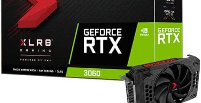 PNY GeForce RTX 3060 12GB XLR8 Gaming Revel Epic-X RGB Single Fan Graphics Card