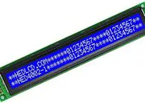 SaiDian 1Pcs HD44780 40×2 4002 LCM Character LCD Display Module 5V White on a Blue Background