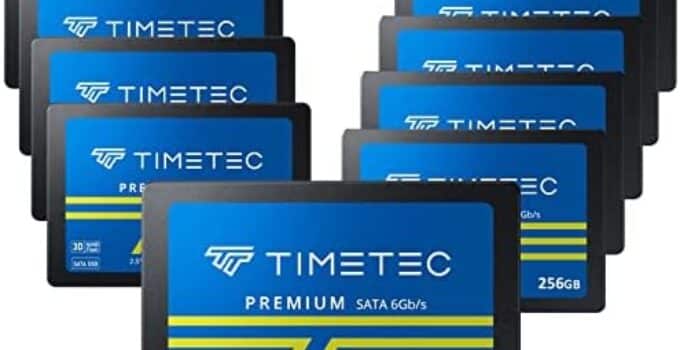 Timetec 256GBx10 (10 Pack) SSD 3D NAND SATA III 6Gb/s 2.5 Inch 7mm (0.28″) Read Speed Up to 550 MB/s SLC Cache Performance Boost Internal Solid State Drive for PC Computer Desktop and Laptop