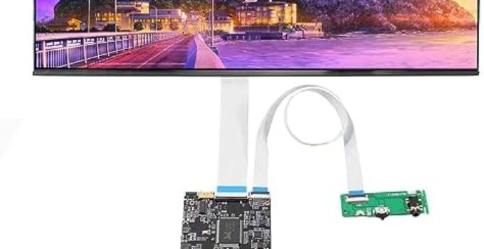 VSDISPLAY 12.3 Inch 2K LCD Screen 2400×900 with Type-c Mini HD-MI LCD Controller Board,as Extra Secondary Display Panel for PC/Laptop/Game Cabinet Monitor