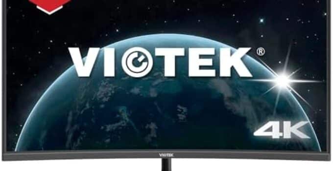 Viotek NV32QB True 4K Monitor 32-Inch Curved | 60Hz 8ms (OD) Streaming-Ready 3840 x 2160p Monitor for Gaming/Movies | HDR-Ready 1500R VA Panel w/FreeSync | HDMI 2.0 DP 1.2 Audio Out (VESA)