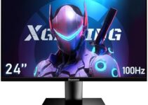 memzuoix 24 Inch FHD Computer Monitor 100Hz,IPS HDR PC Monitor HDMI Display, 1080P with Low Blue Light Eye Care, Build-in FreeSync,VESA Compatible, Black