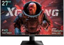 memzuoix 27 Inch Computer Monitor 75Hz/100Hz FHD,1080p PC Monitor with HDMI VGA Display Ports,Dual Speakers,FreeSync,VESA Mounted,Low-Blue Light Monitor IPS Screen for Gaming Home Office