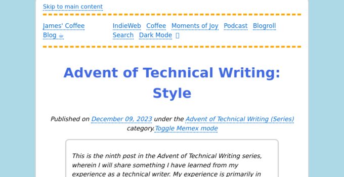 Advent of Technical Writing: Style