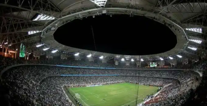New Lightening System with LED Technology Lights Al Jawhara Stadium