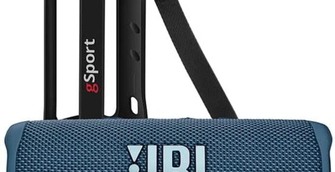 JBL FLIP 6 Waterproof Portable Speaker Bundle with gSport Silicone Sleeve (Blue)