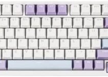 EPOMAKER Ajazz AK820 Pro 75% Mechanical Keyboard, Gasket-Mounted Gaming Keyboard with TFT Smart Display&Knob, Bluetooth 5.1/2.4G Wireless/Type-C Wired Custom Keyboard (Purple, Gift Switch)