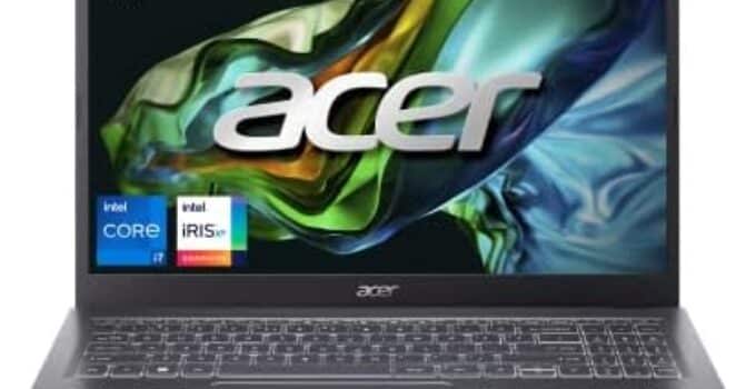 Acer Aspire 5 15 Slim Laptop | 15.6″ FHD (1920 x 1080) IPS |Core i7-1355U | Intel Iris Xe Graphics | 16GB LPDDR5 | 512GB Gen 4 SSD | Wi-Fi 6E | USB4/Thunderbolt 4 | Backlit KB | A515-58M-7570, Gray