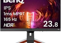 BenQ MOBIUZ EX240 Gaming Monitor 24″ FHD 1080p 165Hz 1ms | IPS | HDRi | sRGB | Color Optimizer | Black eQualizer | Freesync | Eye-Care | Height, Swivel & Tilt | DisplayPort | HDMI | Built-In Speakers