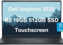 Dell Inspiron 15 15.6″ Laptop (FHD Touchscreen, AMD Ryzen 5 7530U, 16GB RAM, 512GB PCIe SSD, (6-Core Beat i7-1165G7) ) Numeric Keypad, Webcam, 2023 Inspiron 3000 3535, Win 11 Home, Carbon Black