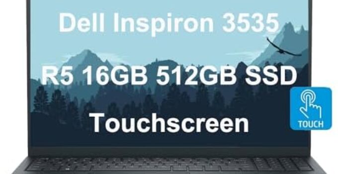 Dell Inspiron 15 15.6″ Laptop (FHD Touchscreen, AMD Ryzen 5 7530U, 16GB RAM, 512GB PCIe SSD, (6-Core Beat i7-1165G7) ) Numeric Keypad, Webcam, 2023 Inspiron 3000 3535, Win 11 Home, Carbon Black