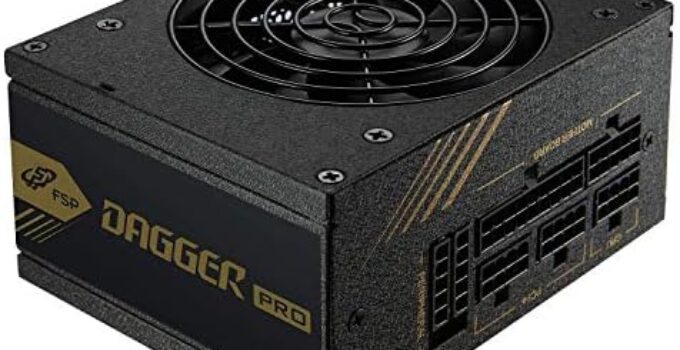 FSP Dagger Pro 850W Mini ITX Solution/SFX 12V / Micro ATX 80 Plus Gold Certified Full Modular VR / 4K Ready Gaming Power Supply (SDA2-850)