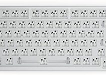 Glorious Gaming – GMMK PRO Barebones Custom Keyboard (ANSI USA) Compact 75% with Knob, White Aluminum, DIY Mechanical Kit, TKL, Hotswap, Cherry MX Style, Backlit RGB, USB-C Removable