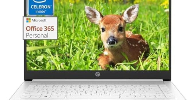 HP 14 Inch Laptop for Students and Business 2023 Upgrade, Intel Quad-Core Processor, 16GB RAM, 192GB Storage(64GB eMMC+128GB Micro SD), 12H Battery Life, Webcam, HDMI, Win 11 S, Bundle with JAWFOAL