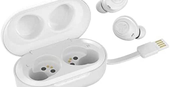 JLab JBuds Air True Wireless Signature Bluetooth Earbuds + Charging Case, White, IP55 Sweat Resistance, Bluetooth 5.0 Connection, 3 EQ Sound Settings Signature, Balanced, Bass Boost