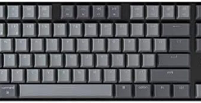 Keychron K8 Tenkeyless Wireless Mechanical Keyboard for Mac, RGB Backlight, Bluetooth, Multitasking, Type-C Wired Gaming Keyboard for Windows with Gateron G Pro Red Switch