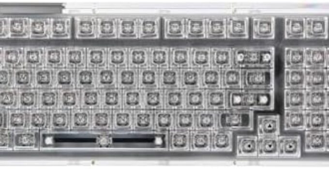 KiiBoom Phantom 98 Hot Swappable Crystal Gasket-Mounted Mechanical Keyboard, Triple Mode NKRO Gaming Keyboard with South-Facing RGB, Clear Keycaps, 8000mAh Battery for Win/Mac (Clear)
