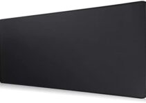 Large Gaming Mouse Pad (900x400x0.3MM), BviFioX Extended Large Mouse Pad with Premium Textured Cloth, Non-Slip Rubber Base (Black-6030)