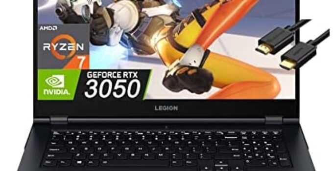 Lenovo Legion 5 17.3″ FHD IPS 144Hz (AMD 8-Core Ryzen 7-5800H (Beat i7-10750H), 64GB RAM, 1TB PCIe SSD, GeForce RTX 3050 4GB) Gaming Laptop, Backlit Keyboard, WiFi 6, IST Cable, Win 11 Home, Black