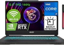 MSI 2023 Cyborg 15 15.6″ 144Hz FHD Gaming Laptop Computer, 12th Gen Intel 10-Core i7-12650H, GeForce RTX 4060 8GB, 32GB DDR5 RAM, 2TB PCIe SSD, WiFi 6, BT 5.2, Backlit Keyboard, Windows 11 Pro, BROAG