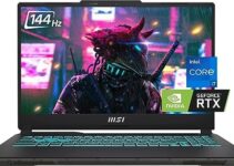 MSI Cyborg 15 Gaming Laptop, 15.6″ 144Hz FHD IPS Display, 10-Core Intel Core i7-12650H, NVIDIA Geforce RTX 4060, 32GB DDR5 RAM, 2TB NVMe SSD, Backlit Keyboard, HDMI, USB-C, Win 11, w/CUE Accessories