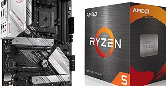 Micro Center AMD Ryzen 5 5600X Desktop Processor 6-core 12-Thread Up to 4.6GHz Unlocked with Wraith Stealth Cooler Bundle with ASUS ROG Strix B550-A AMD AM4 Zen 3 Ryzen 5000 ATX Gaming Motherboard
