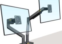 NB North Bayou Dual Monitor, 22”-32”, Arm Ultra Wide Full Motion Swivel Mount with Gas Spring, Load Capacity from 4.4 to 33lbs Each Height Adjustable Stand G35