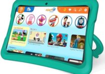 NOBKLEN Kids Tablet 10 Inch, Android 13, 4GB+64GB, 8-Core CPU, WiFi 6, 12H Battery Life, Parental Control, 1280 * 800 HD Display, Dual Cameras, Shockproof Case, Pre-Installed Educational Apps