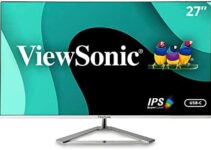 ViewSonic VX2776-4K-MHDU 27 Inch 4K IPS Monitor with Ultra HD Resolution, 65W USB C, HDR10 Content Support, Thin Bezels, HDMI and DisplayPort, Black