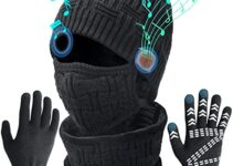 Wireless Bluetooth Beanie Hat Set w/Winter Cap, Unique Tech Birthday for Men Women Teenager Boy Gamer Worker