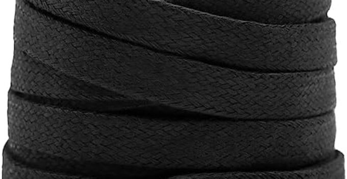 YFINE Flat Waxed Shoe Laces: Sneakers Shoelaces for Men&Women Boot – 2 Pair