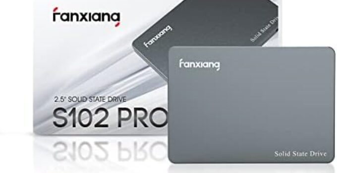 fanxiang S102 Pro 500GB 2.5″ SSD SATA Internal Solid State Drives, Up to 560MB/s, SLC Cache, 3D NAND TLC, Aluminum Alloy Shell, Compatible with Laptop and PC Desktops